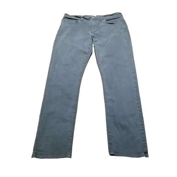 Flint & Tinder Pants Men 34x32 Slim Fit Gray 5-Pocket Straight Stretch (34x30.5) - Picture 1 of 7